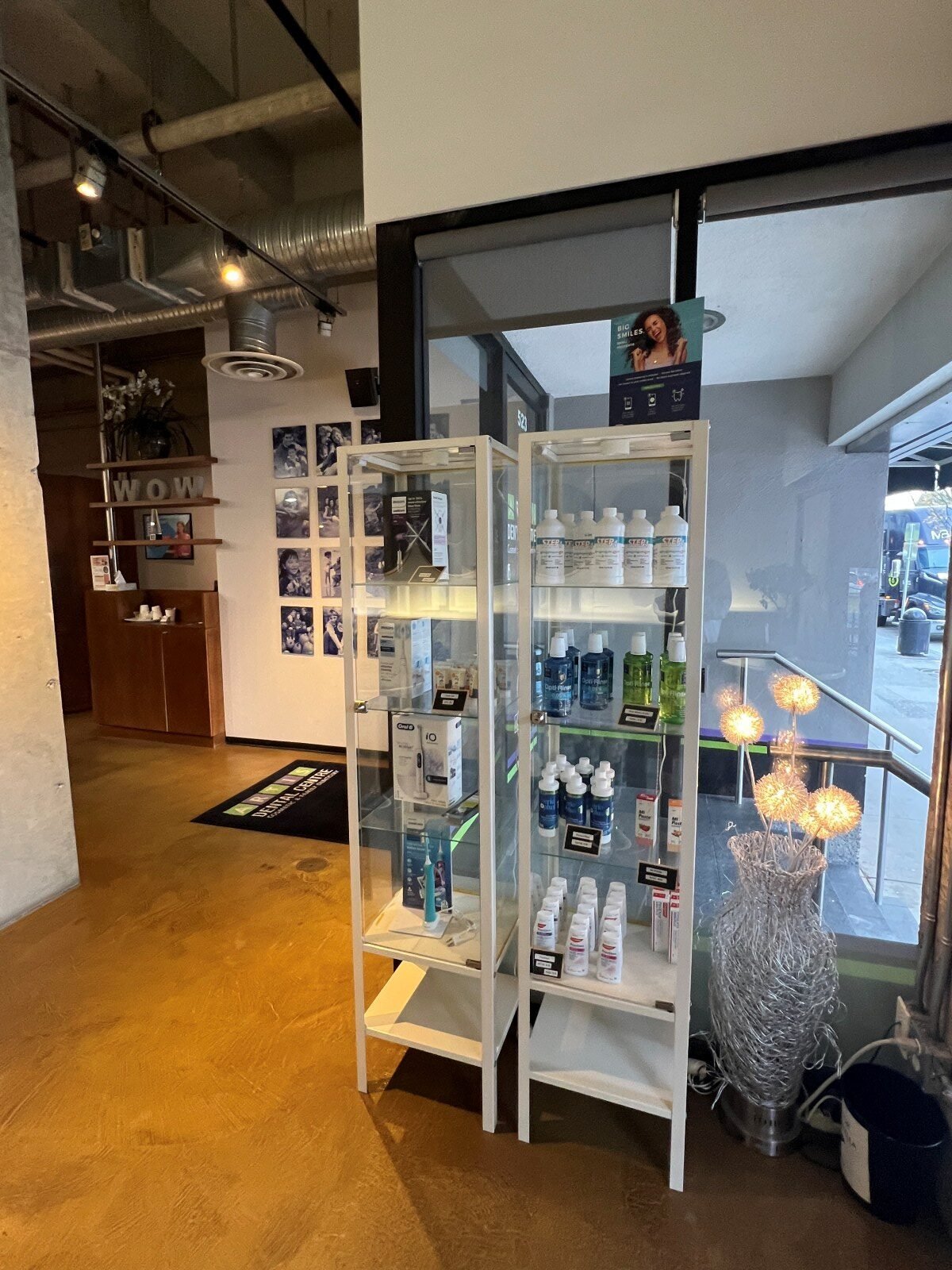 artis dental centre new westminster reception dental products display