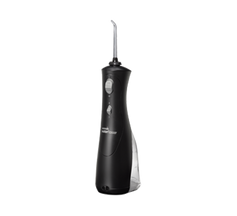 sleek black cordless portable water flosser