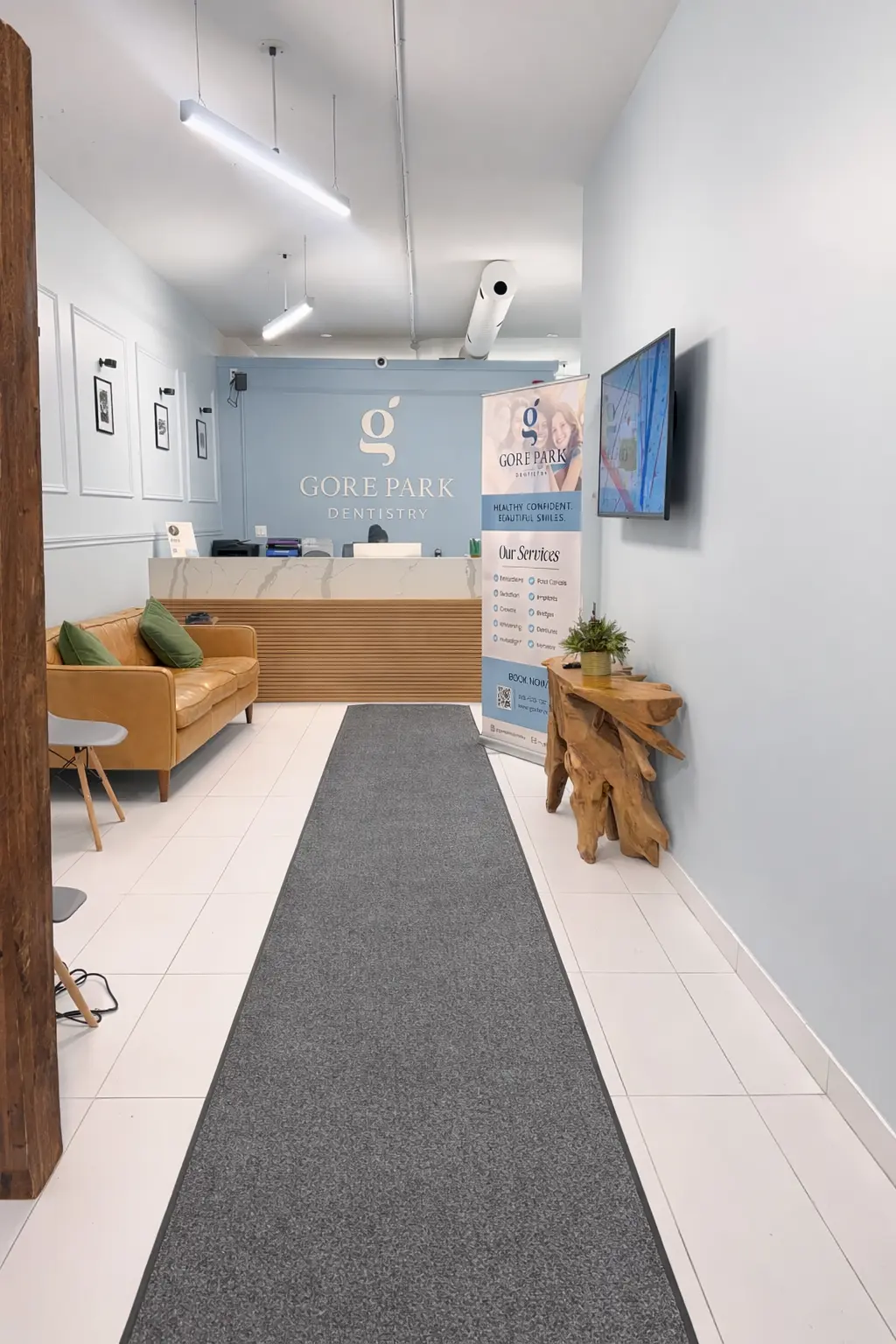 reception area at our dental clinic