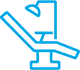 dental chair icon representing customized treatment at dental clinic near you