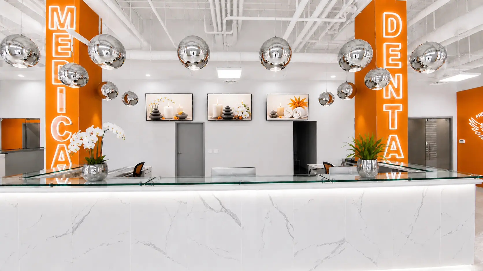 clean and organized dental clinic reception