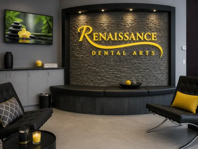 waiting area in a dental clinic